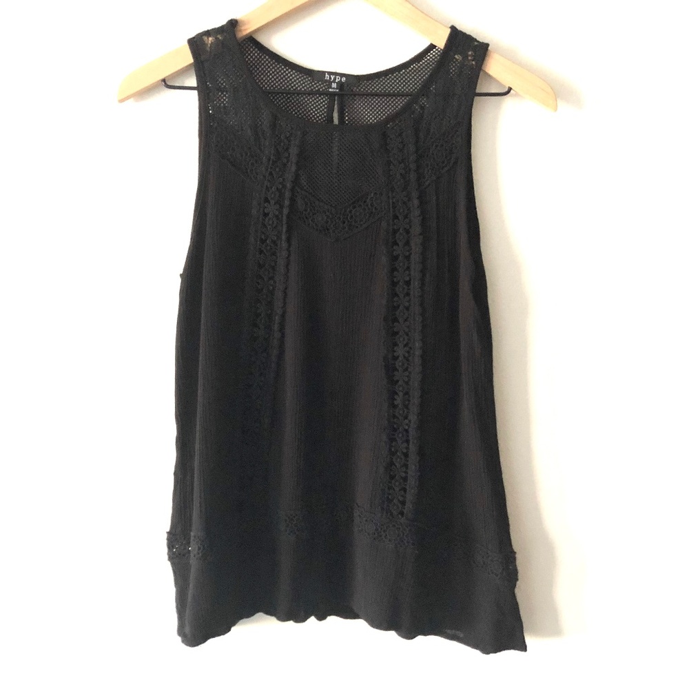 Hype Floral Embroidered Sleeveless Top